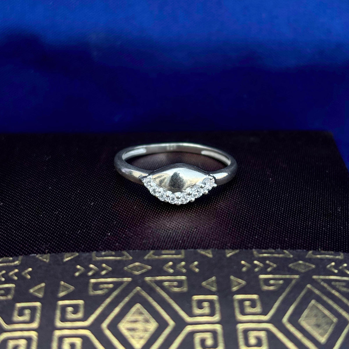 925 Sterling Silver CZ Halo Ring - Dainty Pavé Navette Design, Minimalist Promise Ring, Elegant Cubic Zirconia Stacking Jewelry Gift for Her