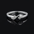 925 Sterling Silver Infinity Ring with CZ Diamonds – Dainty Stackable Band