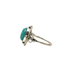 Oxidized oval Sterling Silver Ring: Handmade Boho Jewelry