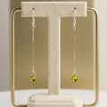 Peridot Drop Earrings 925 Sterling Silver | Drop Gemstone Dangle | Gift for Her | Boho Jewelry