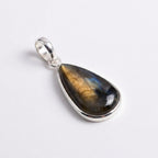 Labradorite Pendant: Sterling Silver Celestial Necklace