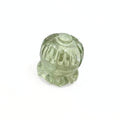 Hand-Carved Green Amethyst Lotus Gemstone, Prasiolite Carving