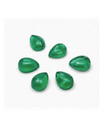 Natural Green Onyx Cabochons Smooth Pear Shape Loose Gemstone Cabs for Jewelry Making