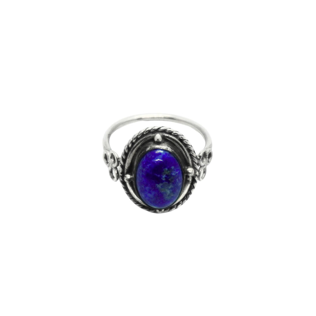 Natural Lapis Ring | 925 Sterling Silver | Vintage Gemstone Band | Handmade Jaipur