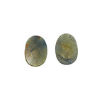 Rose Cut Sapphire Slices: Untreated Gemstone Pair for Jewelry