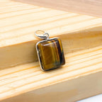 Tiger Eye Pendant Necklace, 925 Sterling Silver Natural Gemstone Protection Necklace, Healing Crystal Gift for Her
