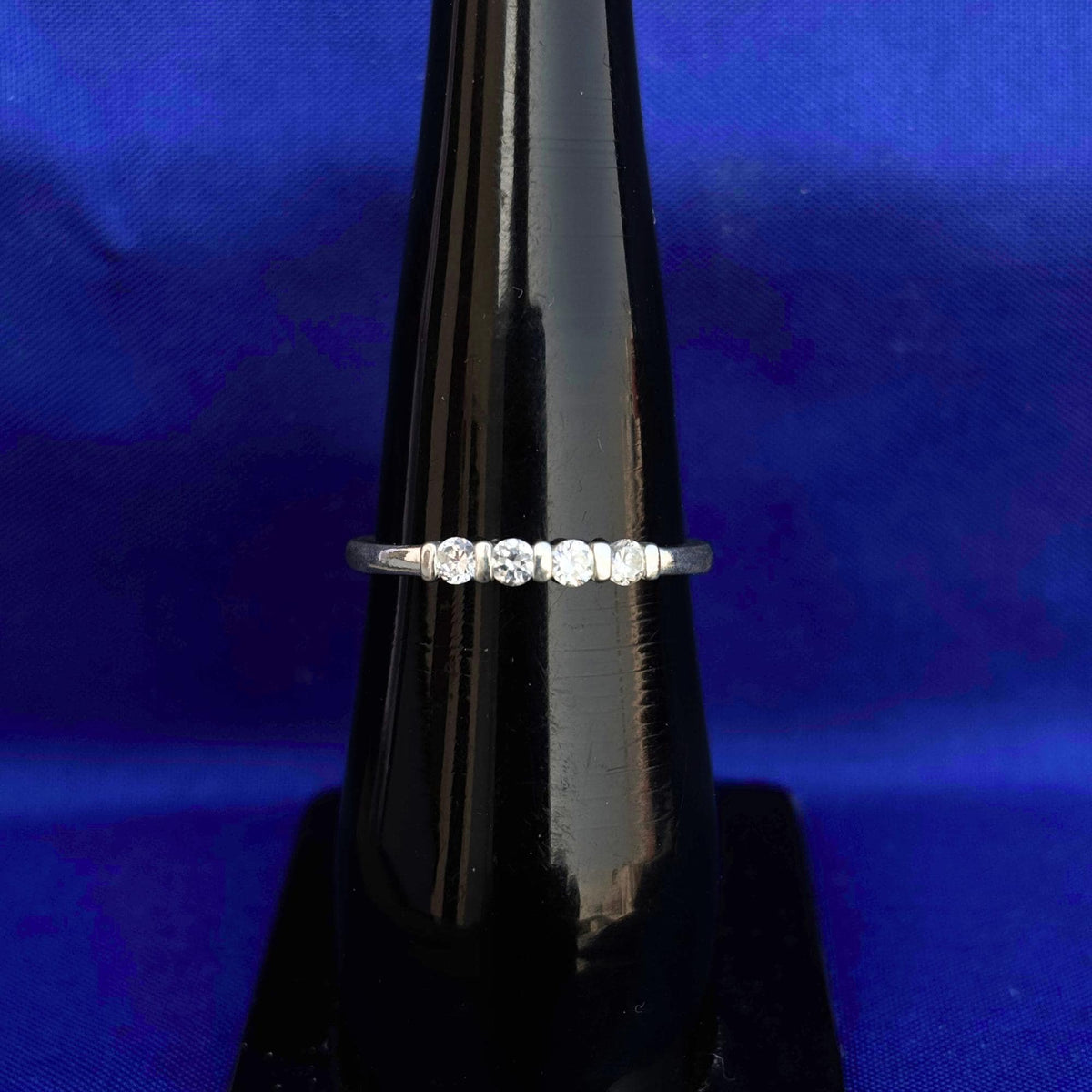 925 Sterling Silver CZ Eternity Ring - Dainty Stacking Band, Minimalist Wedding Promise Ring, Everyday Cubic Zirconia Jewelry Gift for Her