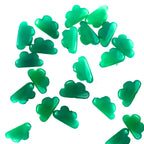 AAA Green Onyx Cloud Charms, Carved Gemstone Beads (5 Pcs)