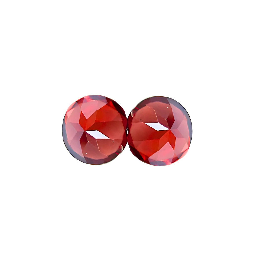 AAA Garnet Gemstone Pair: 6mm Round Cut, Loose Red Garnets