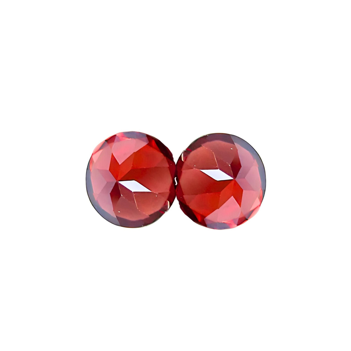 AAA Garnet Gemstone Pair: 6mm Round Cut, Loose Red Garnets