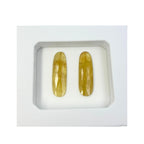 Rose Cut Sapphire Slices Pair: Natural Untreated Gemstone, Jewelry Making