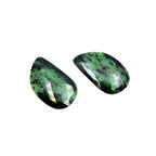 Natural Untreated Sapphire Rose Cut Slices: Gemstone Pair, Jewelry Making