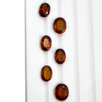 Natural Hessonite Garnet Gemstone, Faceted Oval Cut for Jewelry