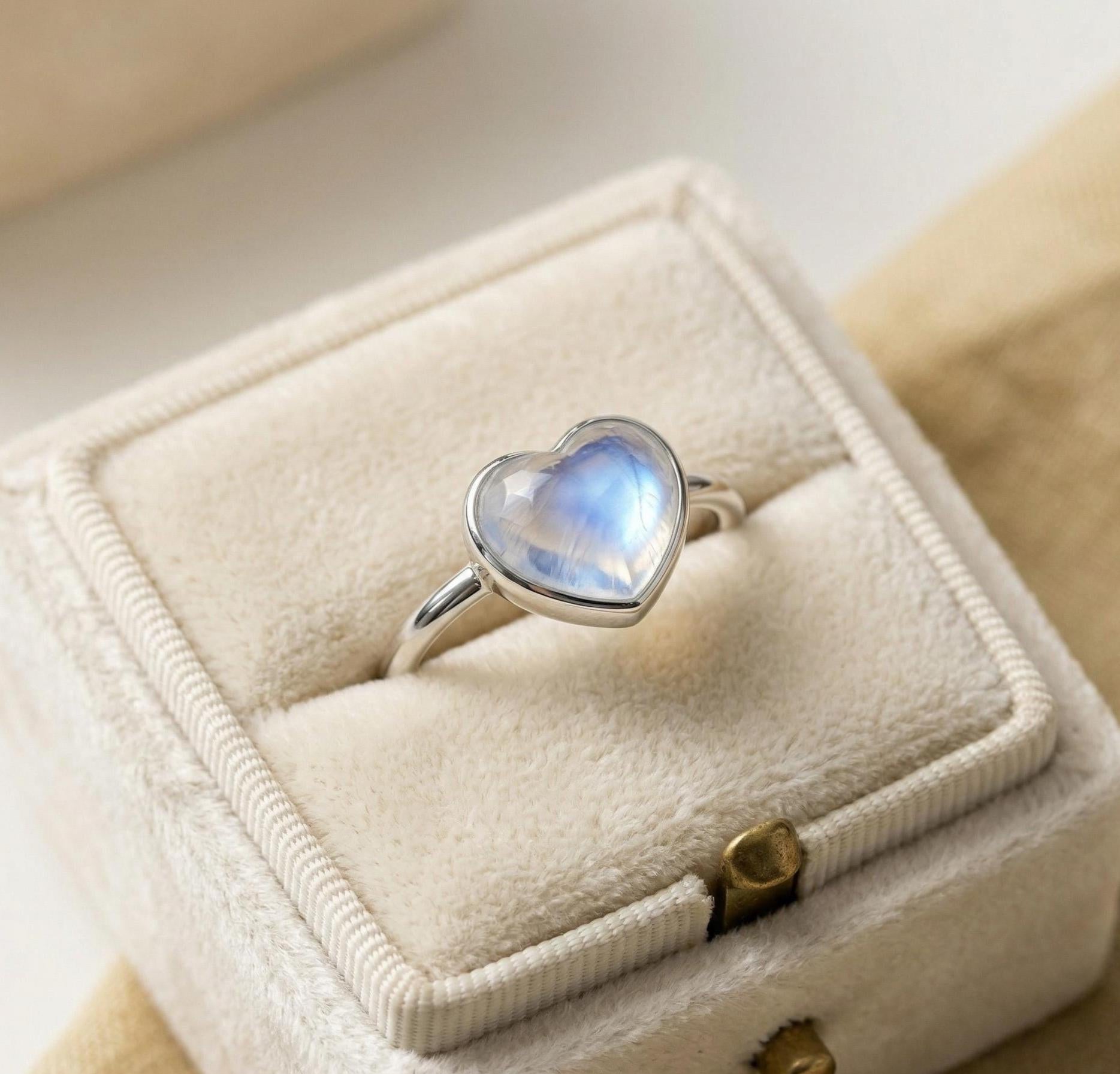 Heart Ring: Sterling Silver Handmade Gemstone Jewelry