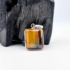 Tiger Eye Pendant Necklace, 925 Sterling Silver Natural Gemstone Protection Necklace, Healing Crystal Gift for Her