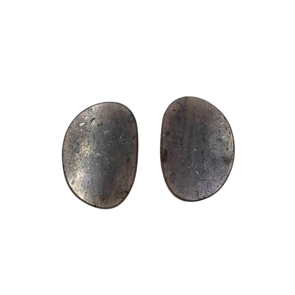 Rose Cut Sapphire Slices: Natural Untreated Gemstone Pair