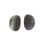 Rose Cut Sapphire Slices: Natural Untreated Gemstone Pair