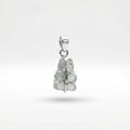Natural Moonstone Bear Sterling Silver Pendant - Whimsical Gemstone Charm