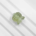 Hand-Carved Green Amethyst Lotus Gemstone, Prasiolite Carving