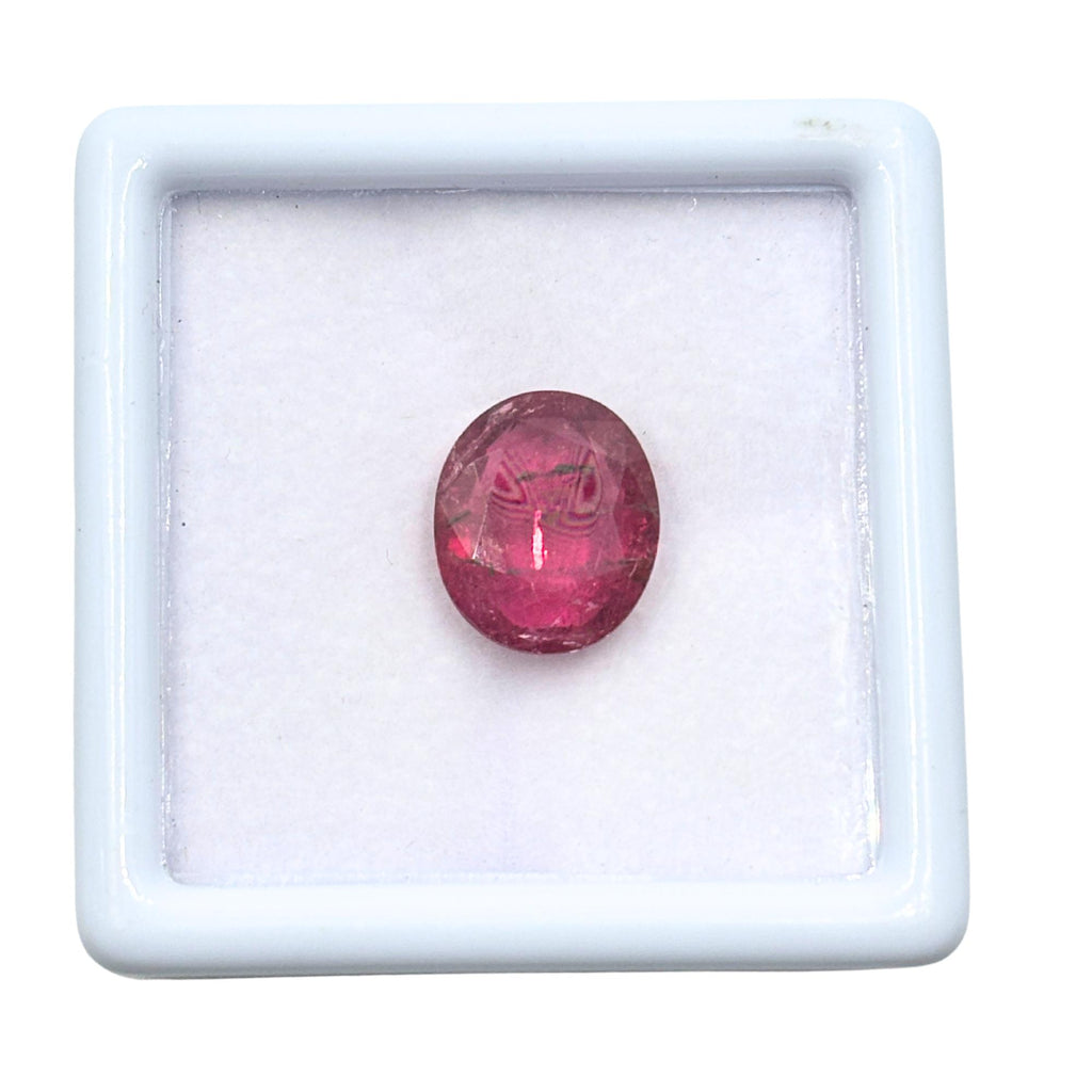 6.65 Cts Natural Pink Rubellite Tourmaline Gemstone: Oval Cut