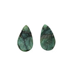 Rose Cut Sapphire Gemstone Slices: Natural Untreated Pair