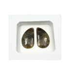 Untreated Sapphire Gemstone Slices: Rose Cut, Natural Pair for Jewelry