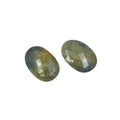 Rose Cut Sapphire Slices: Untreated Gemstone Pair for Jewelry