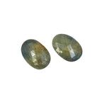 Rose Cut Sapphire Slices: Untreated Gemstone Pair for Jewelry