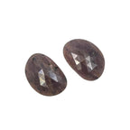 Rose Cut Sapphire Slices: Natural Untreated Gemstone Pair