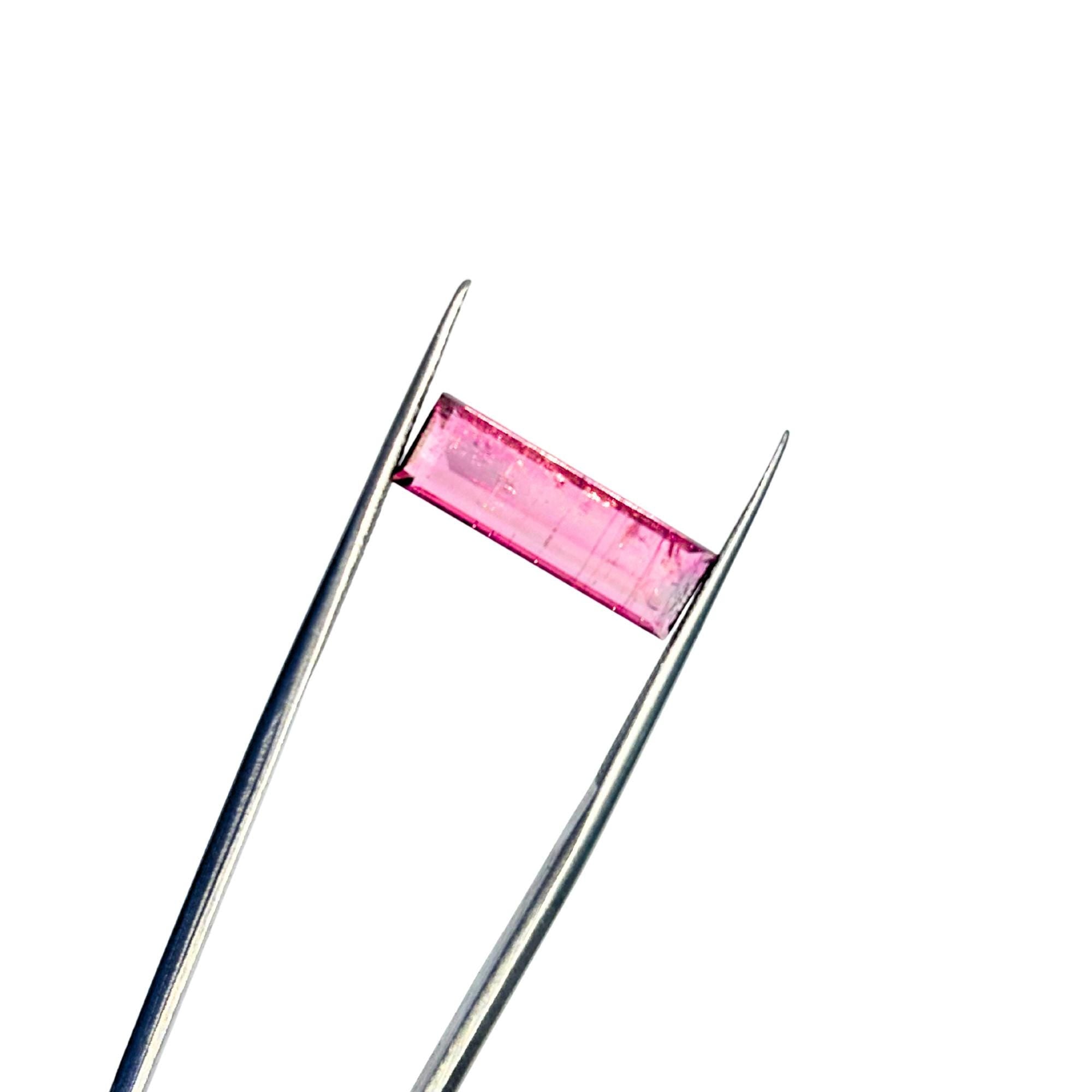 Natural 2.76ct Natural Pink Tourmaline 16x5.2 mm Baguette Loose Faceted Gemstone