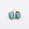 Labradorite Butterfly Sterling Silver Pendant - Handcrafted Gemstone Jewelry