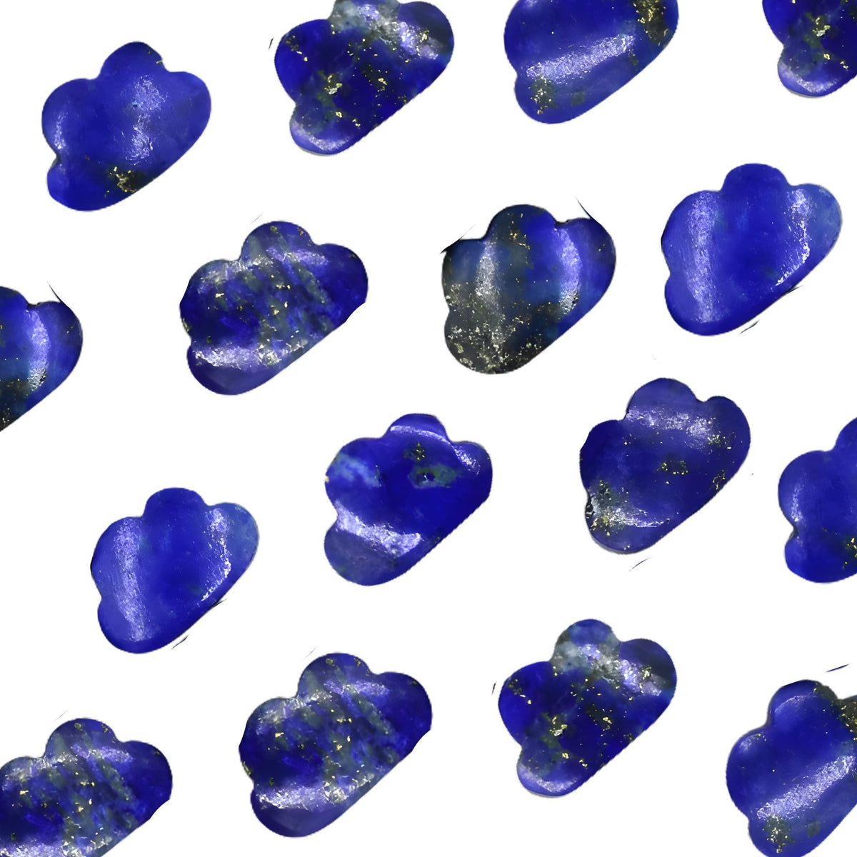 AAA Lapis Lazuli Cloud Charms, 11mm Carved Gemstone Beads