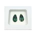Rose Cut Sapphire Gemstone Slices: Natural Untreated Pair