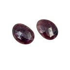 Rose Cut Sapphire Slices: Untreated Gemstone Pair, Jewelry Making