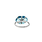 Sterling Silver Cloud Blue Topaz Ring: Handmade Gemstone Statement