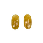 Rose Cut Sapphire Slices: Natural Untreated Gemstone Pair