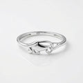 Handcrafted 925 Sterling Silver Knot Ring - Elegant Twisted Clasp Motif Promise Band for Women.
