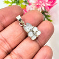 Moonstone Bear Pendant in 925 Sterling Silver – Hand Carved Crystal Gummy Bear Necklace Charm, Cute Minimalist Gemstone Jewelry Gift for Her