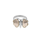 Rose Quartz Butterfly Ring: Sterling Silver Gemstone Statement Jewelry