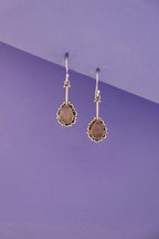 Rose Quartz Pear Drop Earrings | Sterling Silver Dangle | Handmade Gemstone Jewelry