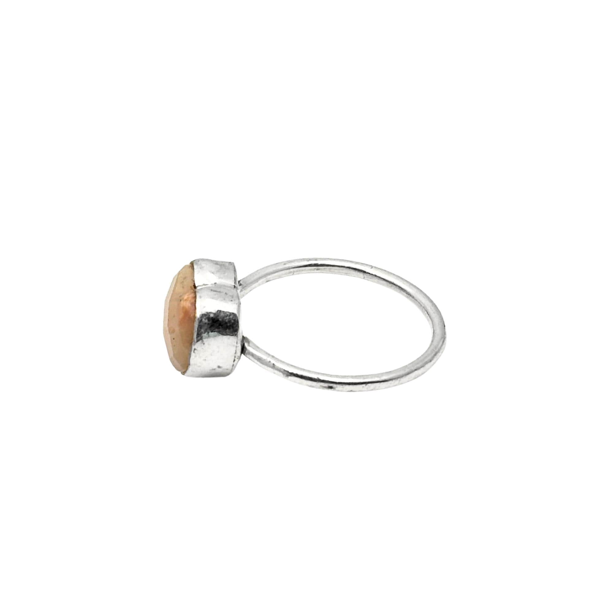 Sterling Silver Heart Gemstone Ring: Handmade Promise Jewelry