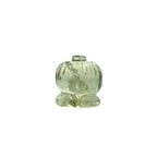 Hand-Carved Green Amethyst Lotus Gemstone, Prasiolite Carving