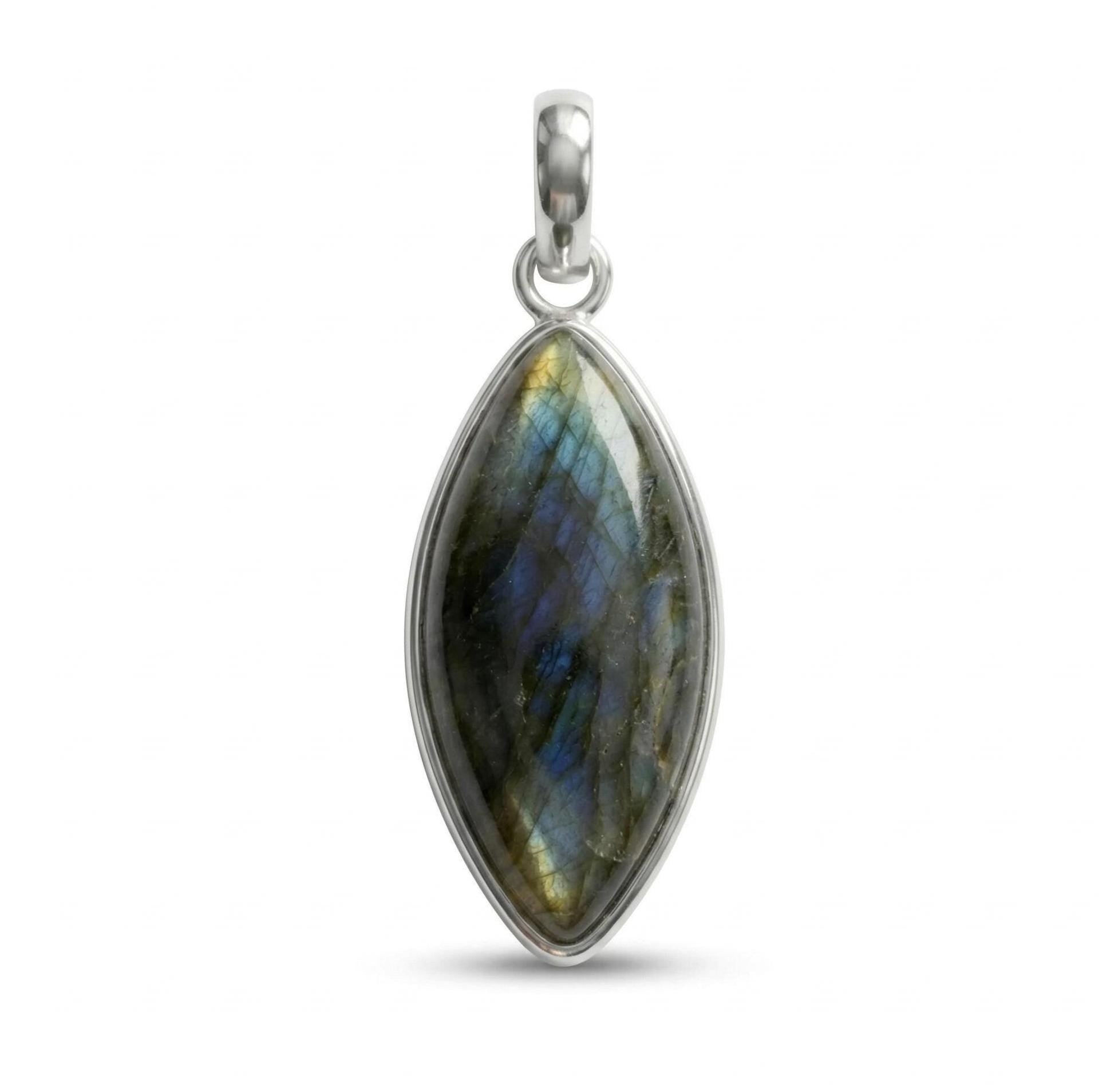 Labradorite Pendant: Sterling Silver Celestial Necklace