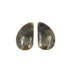 Untreated Sapphire Gemstone Slices: Rose Cut, Natural Pair for Jewelry