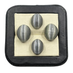 Grey Cat's Eye Quartz Cabochon, Oval Gemstone (13x11, 15x12 MM)