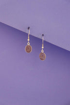 Sunstone Oval Drop Earrings 925 Sterling Silver | Gemstone Dangle | Gift for Her | Boho Jewelry