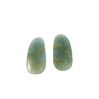 Rose Cut Sapphire Gemstone Slices: Natural Flat Back Pair