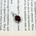 Garnet Oval CZ Pendant in 925 Sterling Silver – Deep Red January Birthstone Necklace, Elegant Gemstone Jewelry Gift for Her