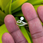 925 Sterling Silver CZ Infinity Ring - Dainty Swirl Band Sparkling Solitaire, Romantic Promise Ring, Everyday Stacking Jewelry Gift for Her