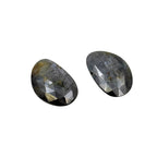Untreated Sapphire Gemstone Pair: Rose Cut Slices for Jewelry